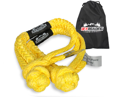 Offroading Gear Set of Two Synthetic Soft Rope Shackles w/Free Storage Bag
