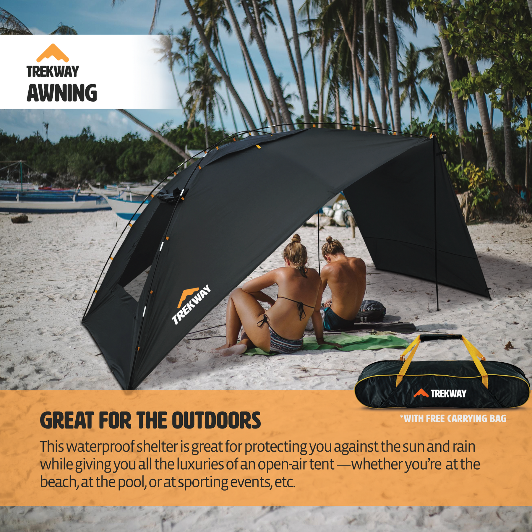 Car Rear Extension Sunshade Tent Vehicle Trunk Side Awning Car Shelter  Canopy Beach Sun Shelter For Outdoor Camping Hiking Fishing