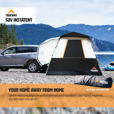 SUV Instant Popup Camping Tent | 9' x 9' - Sleeps Up to 7 | for SUV/Crossover/Minivan/Jeep
