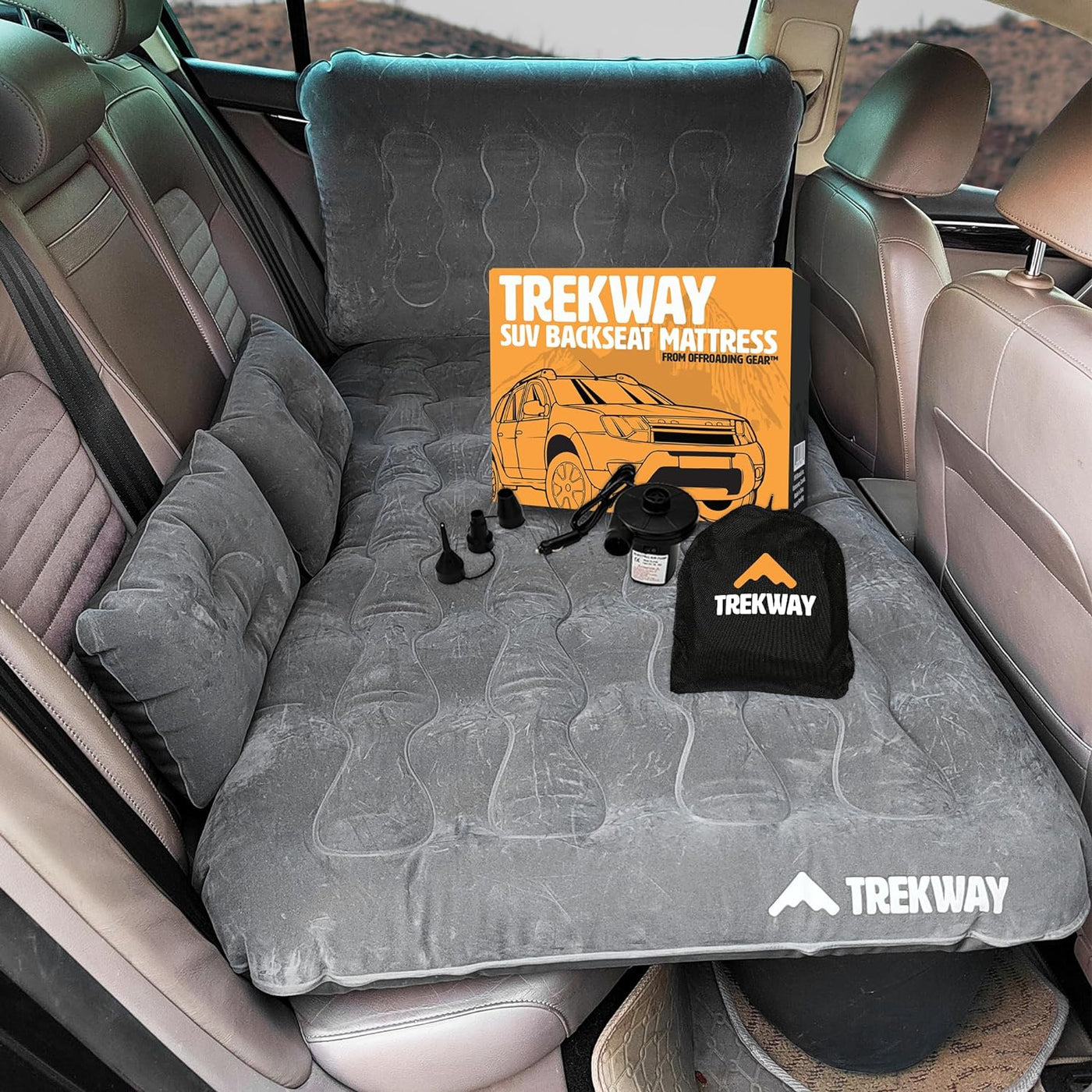 Trekway SUV Backseat Inflatable Air Mattress w/Side Chambers