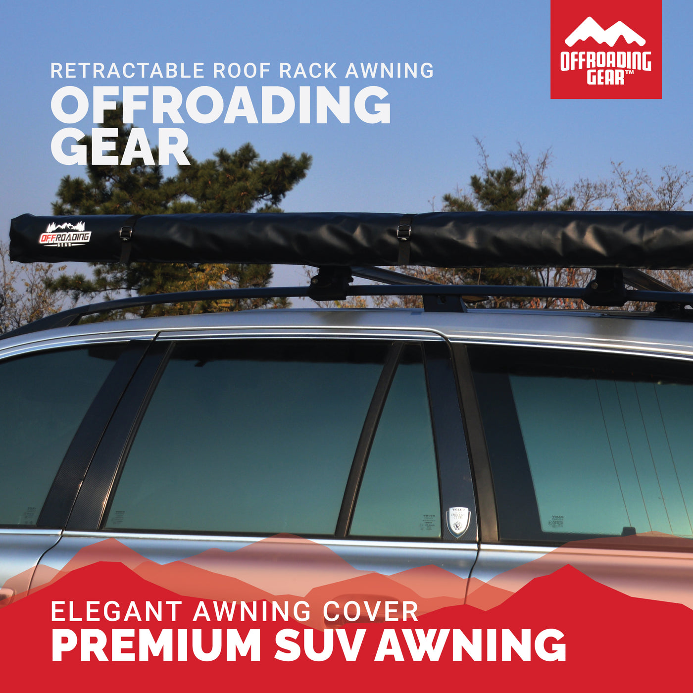 4x4/SUV Retractable Rollout Awning w/ Front Extension