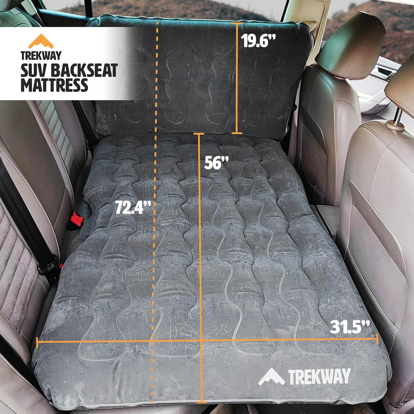 Trekway SUV Backseat Inflatable Air Mattress w/Side Chambers