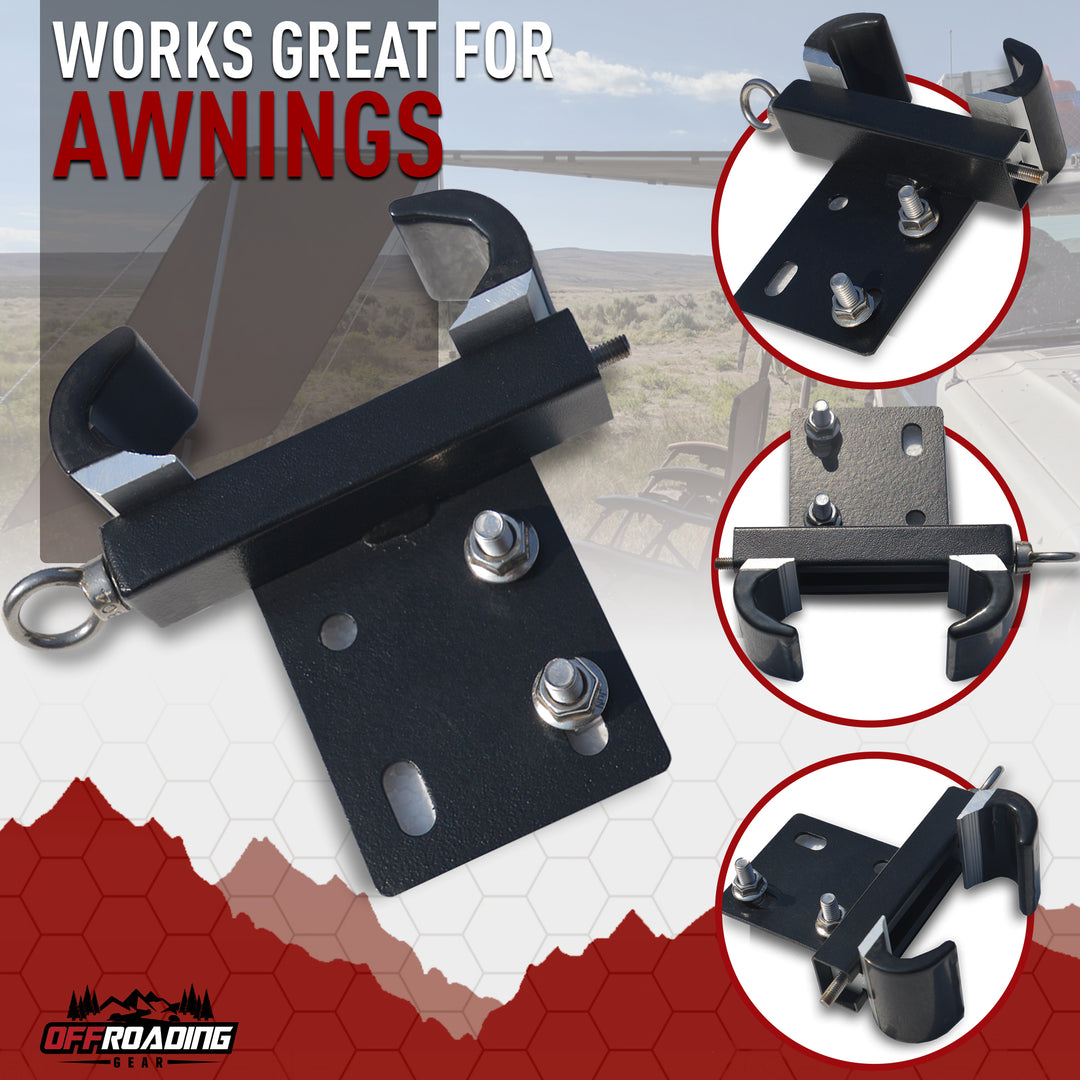 Offroading Gear Universal Roof Rack Mounting Brackets for LED Light Bars & Awnings for SUVs, Cars & Vans